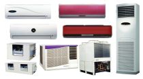 Yhteys ilmastointilaitteiden ja erikokoisia huoneita